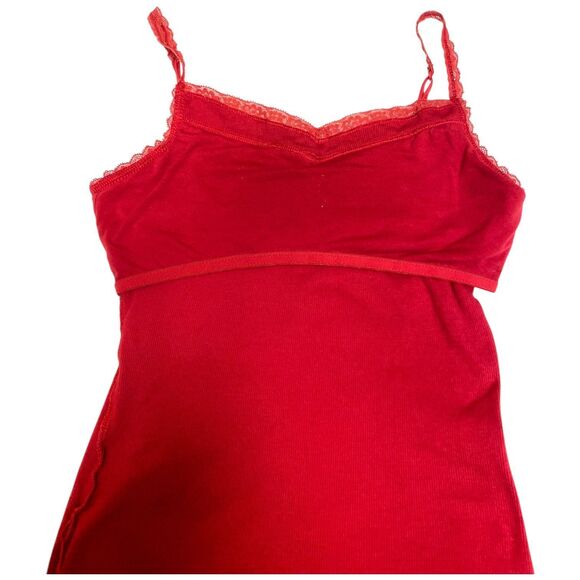 Justice size L (14) red camisole shelf bra lace trim red y2k style - Picture 4 of 12